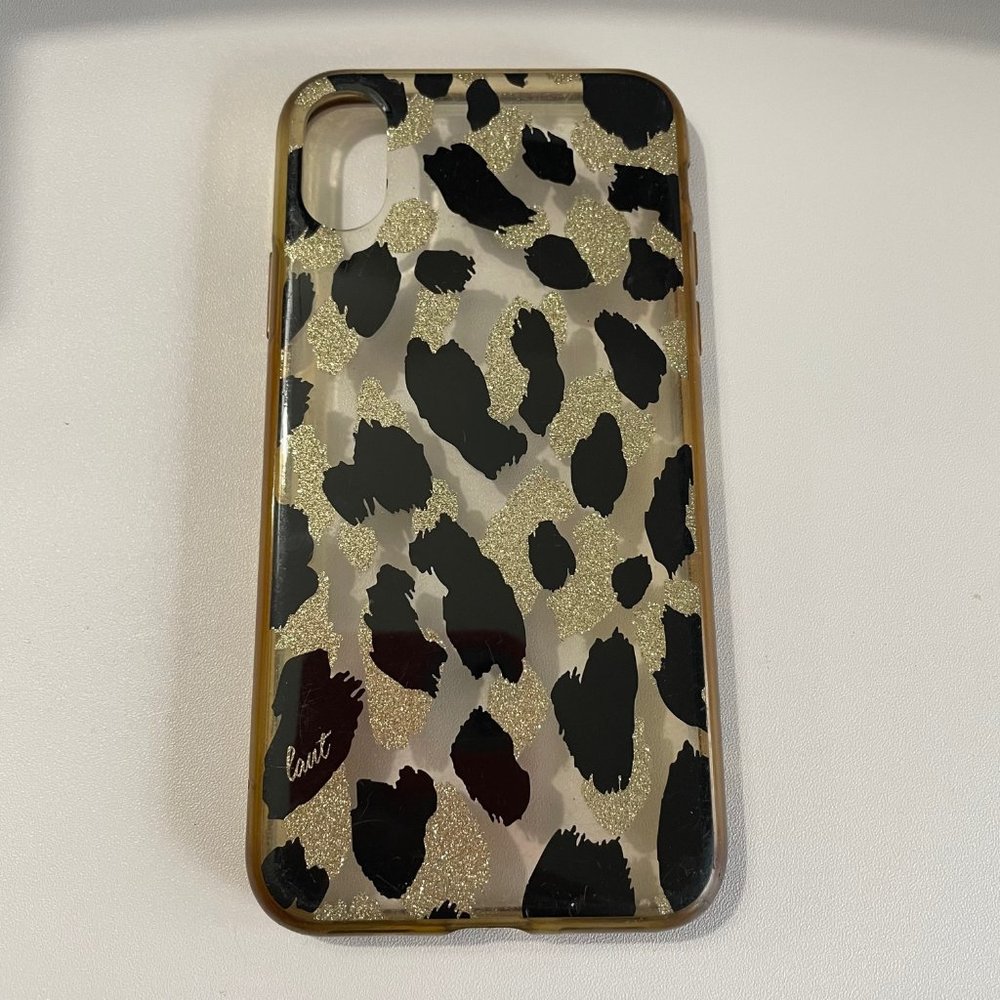 Glittered & Black Leopard Print Case iPhone X/XS - Picture 5 of 7